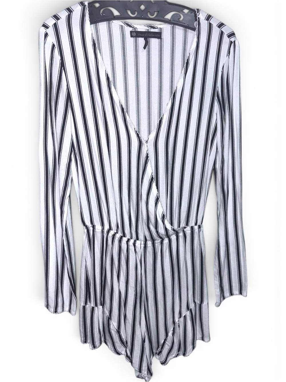 House Of Harlow 1960 Melrose Long Sleeve Ruffle Romper